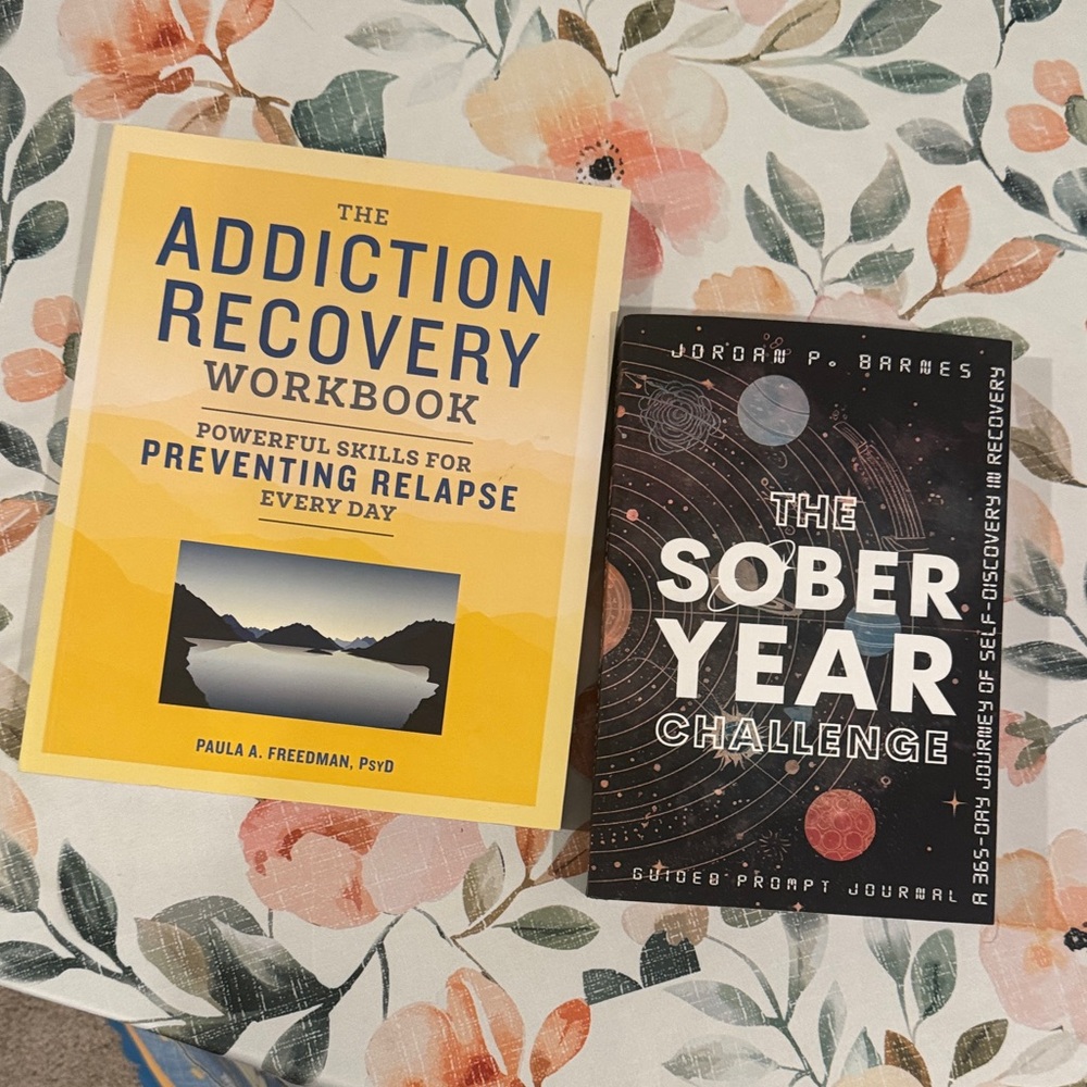 Addiction Recovery Workbook and Sober Year Challenge Journal